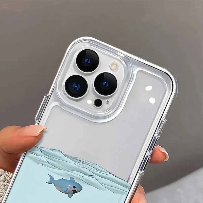 Underwater Shark Space Fine Hole iPhone Case - Viexta
