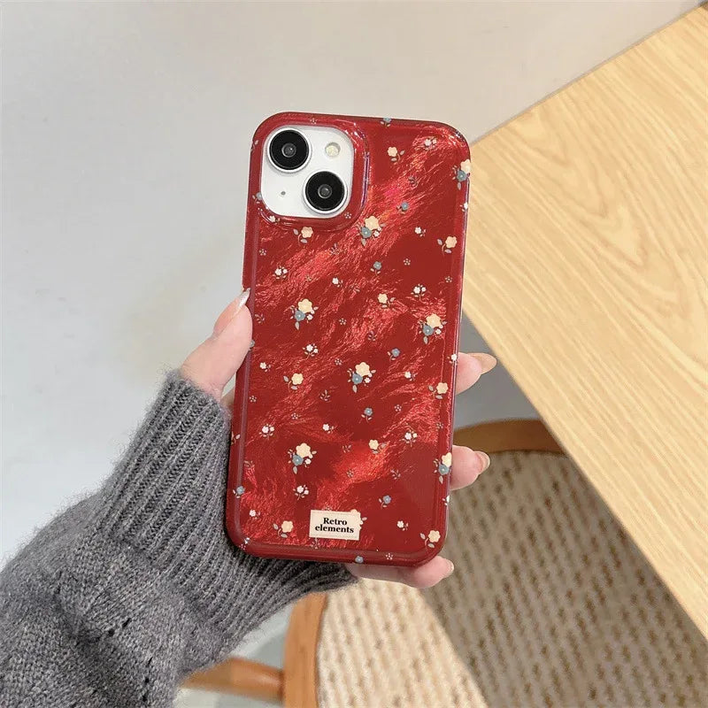 Red Floral iPhone Case - Viexta