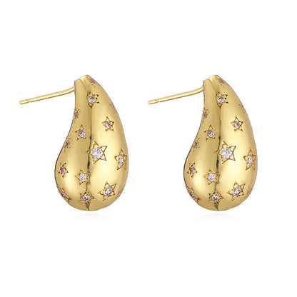 Zirconium Water Drop-shaped Earrings