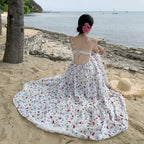 Floral Print Ankle-length Dress