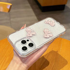 Bow Knot Epoxy Transparent iPhone Case - Viexta
