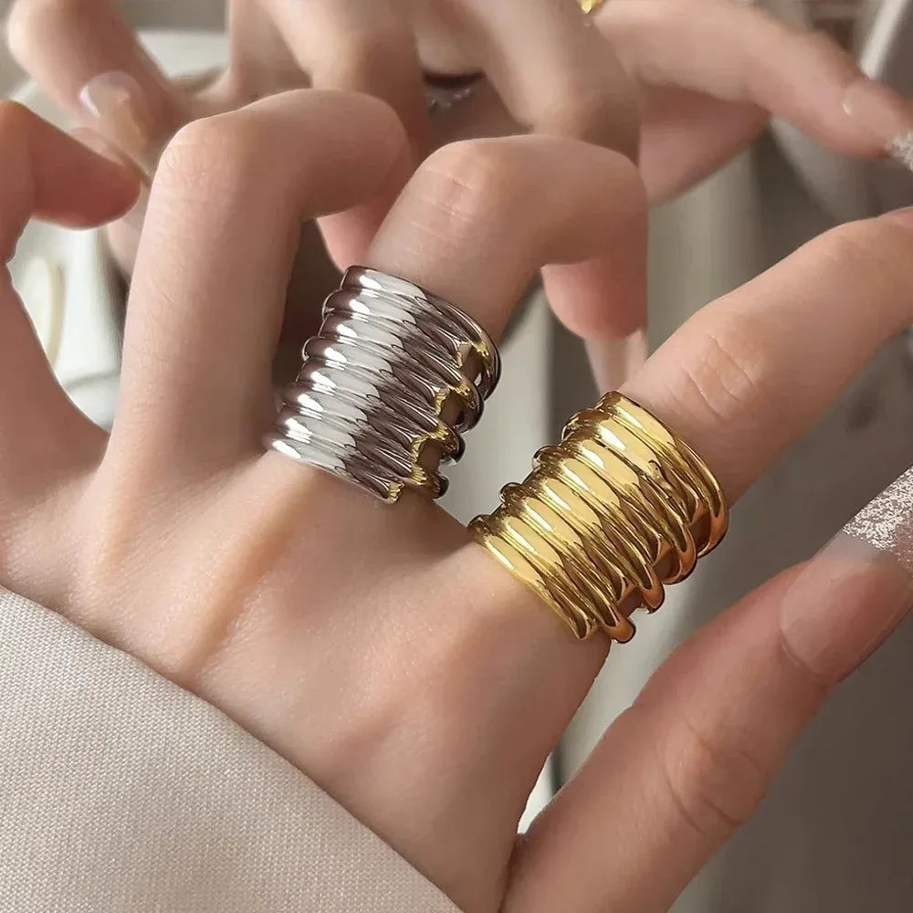 French Multi-layer Coil Ring For Women - Viexta