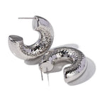 Stainless Steel Curvy Niche Hoops - Viexta