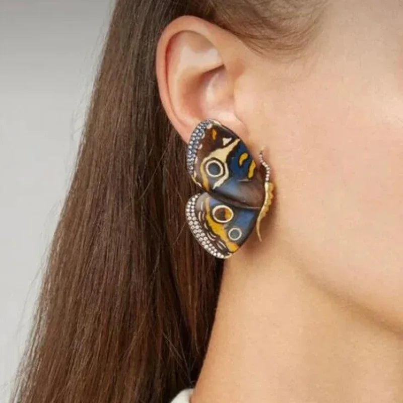 womens-painted-epoxy-butterfly-earrings - Viexta