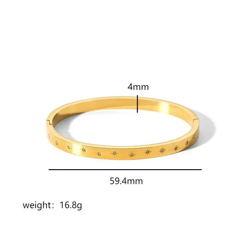 Titanium Steel Bracelet Six-pointed Star Buckle - Viexta