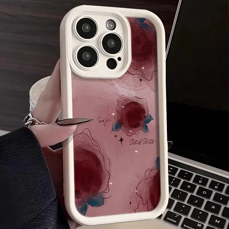 Blooming Rose Silicone iPhone Case - Viexta