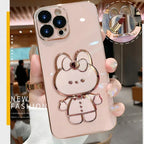 Creative Cartoon Rabbit Stand Mirror Phone Case - Viexta