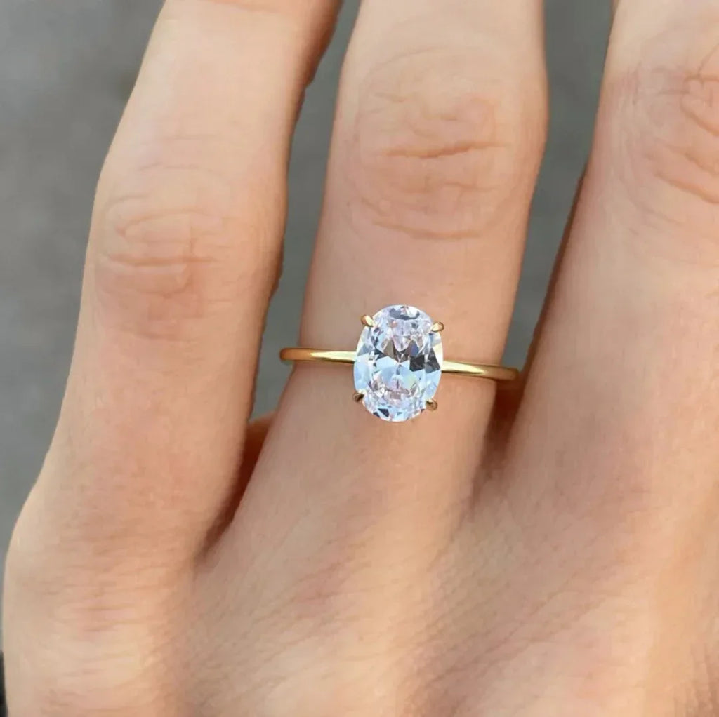 Wedding Luxury Oval Zircon Ring - Viexta