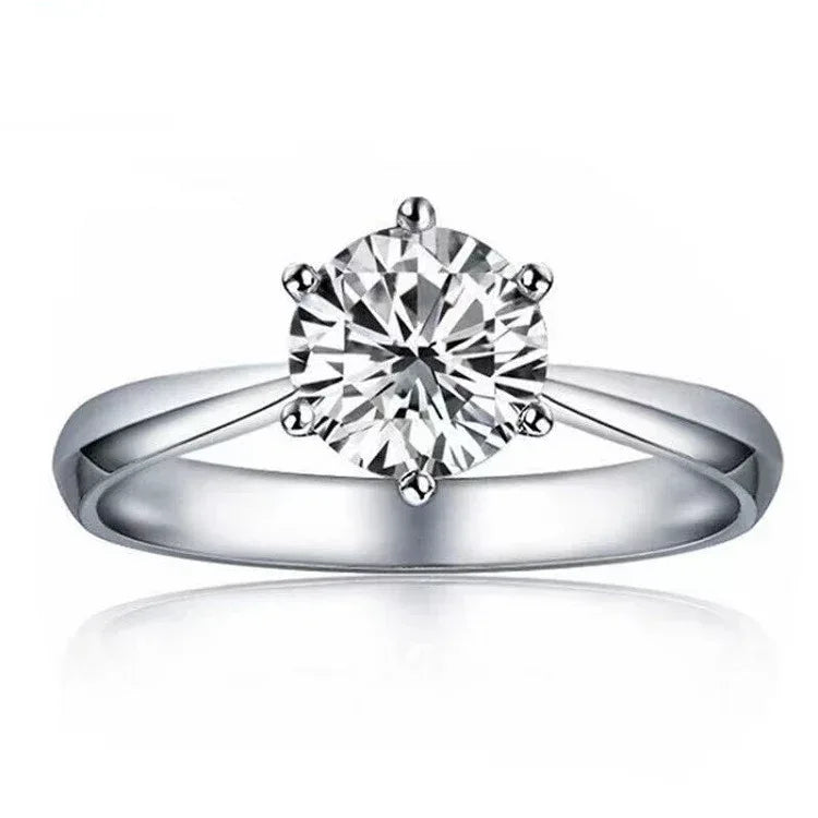 Six-claw 1 Karat Engagement Ring - Viexta