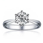 Six-claw 1 Karat Engagement Ring - Viexta