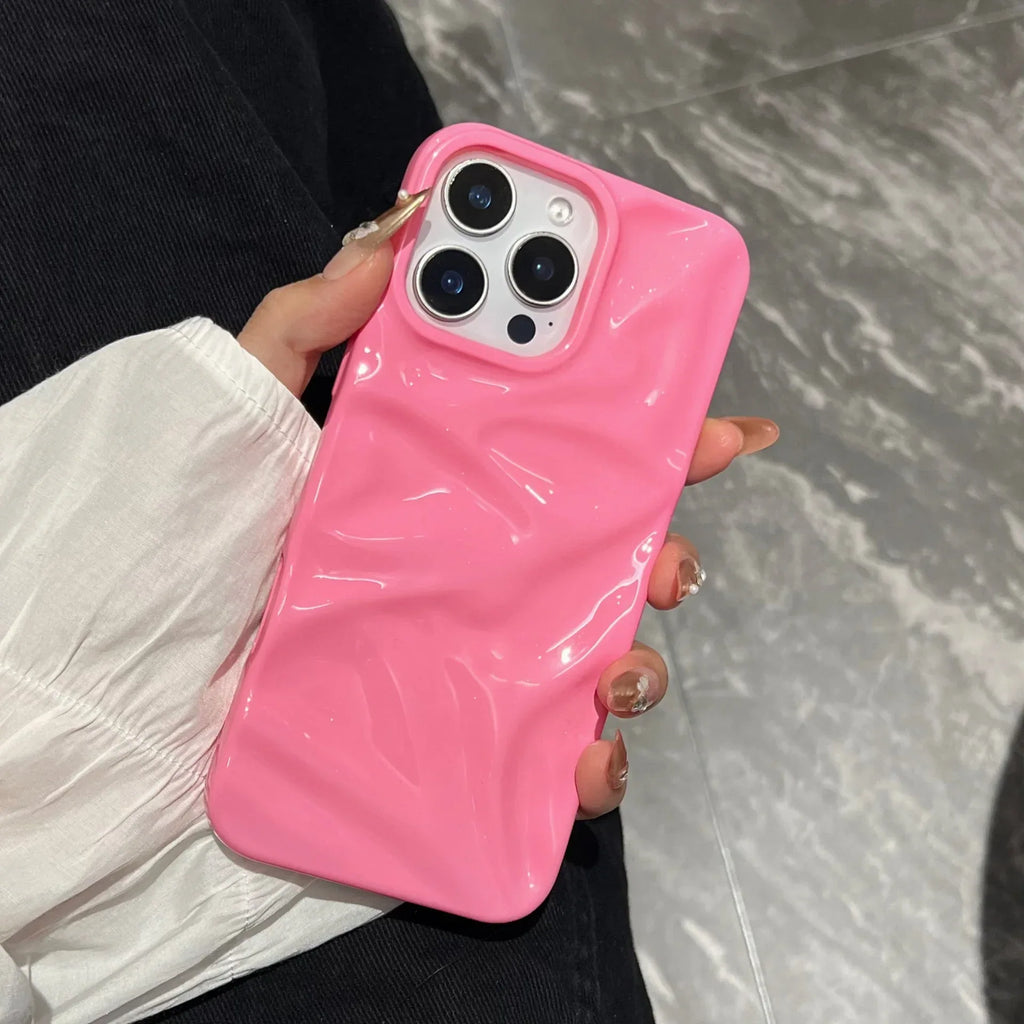 Three-dimensional Pleated Macaron iPhone Case - Viexta