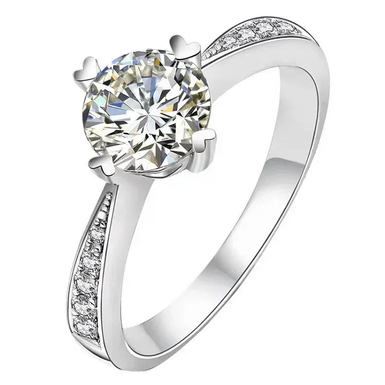 Six-claw 1 Karat Engagement Ring - Viexta