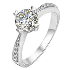 Six-claw 1 Karat Engagement Ring - Viexta