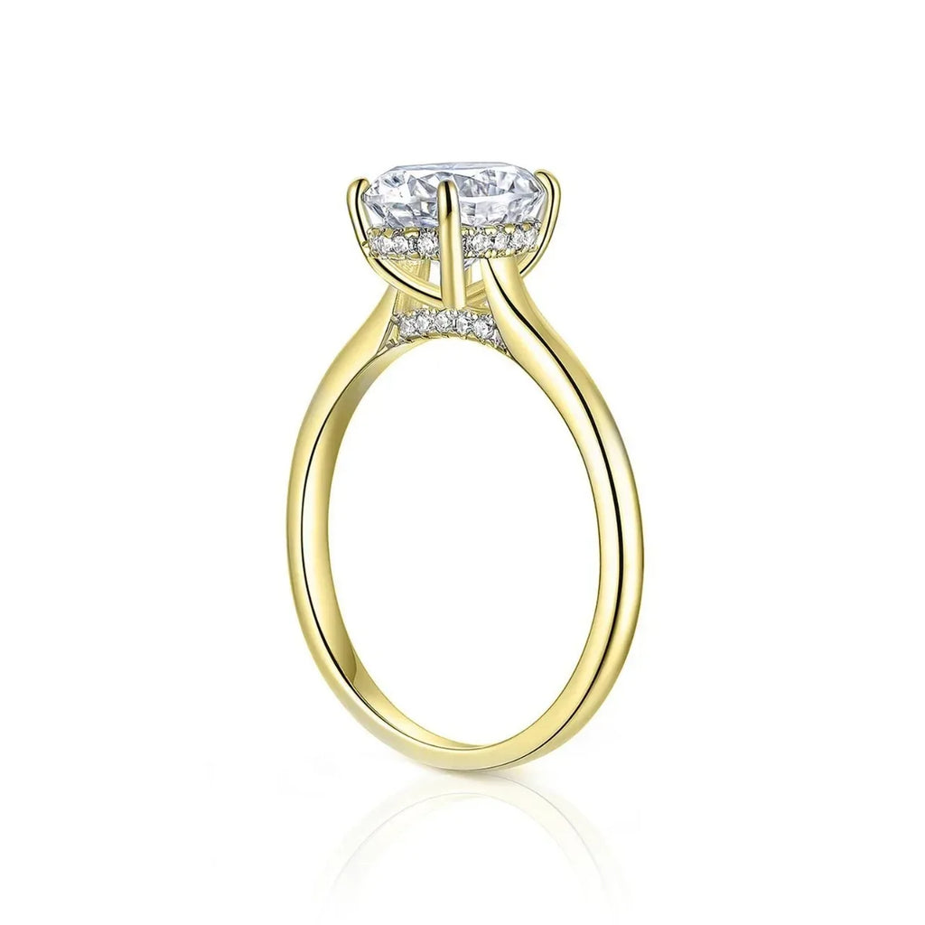 14K Gold High-grade Oval Zircon Ring - Viexta