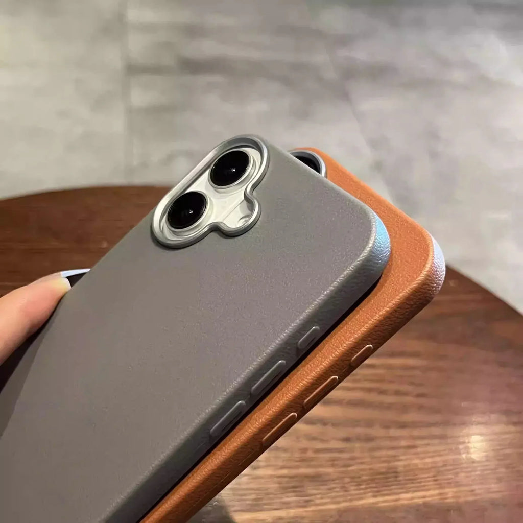 Plain Leather Pattern Soft Shell iPhone case - Viexta