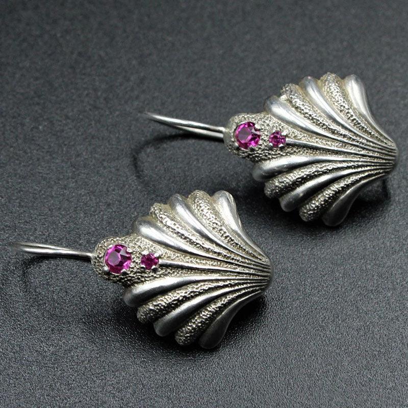 Alloy Shell Stud Earrings - Viexta