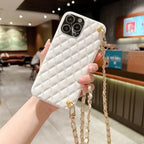 Diamond Plaid Crossbody iPhone Protective Case - Viexta