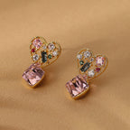 Retro Love Zircon Earrings