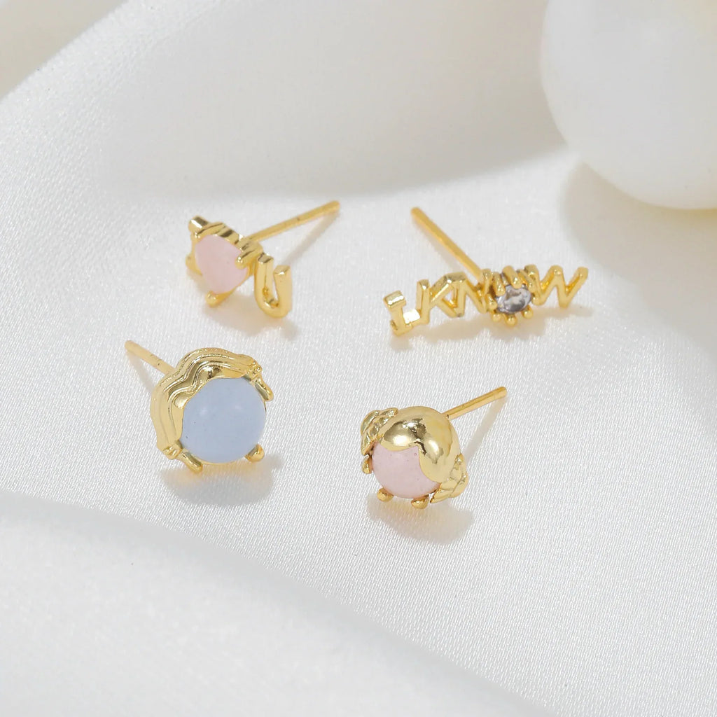 4 piece Refined Stud Earrings - Viexta