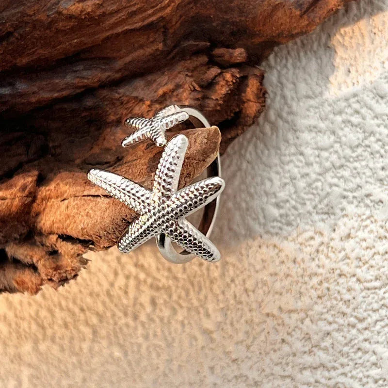 vintage-starfish-stainless-steel-ring - Viexta