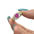 Luxury Retro Flowers Peach Ring - Viexta
