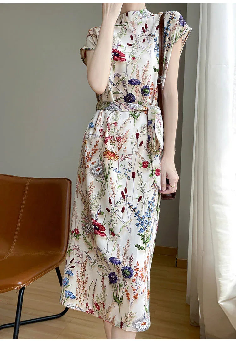 High-grade Floral Dress - Viexta
