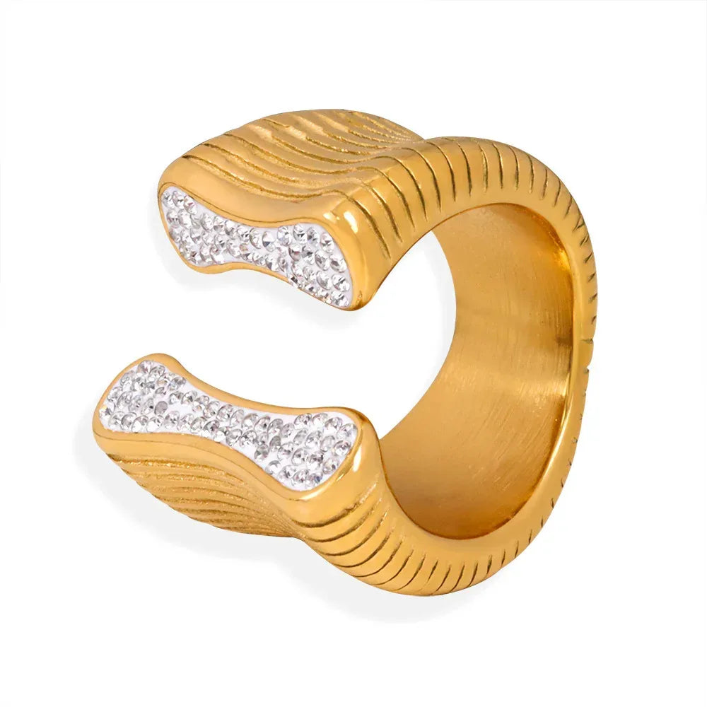 French Shell Texture Ring - Viexta