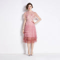 Layer Cake Gradient Lace Long Dress - Viexta