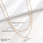 Baroque Pearl Double Layer Necklace - Viexta