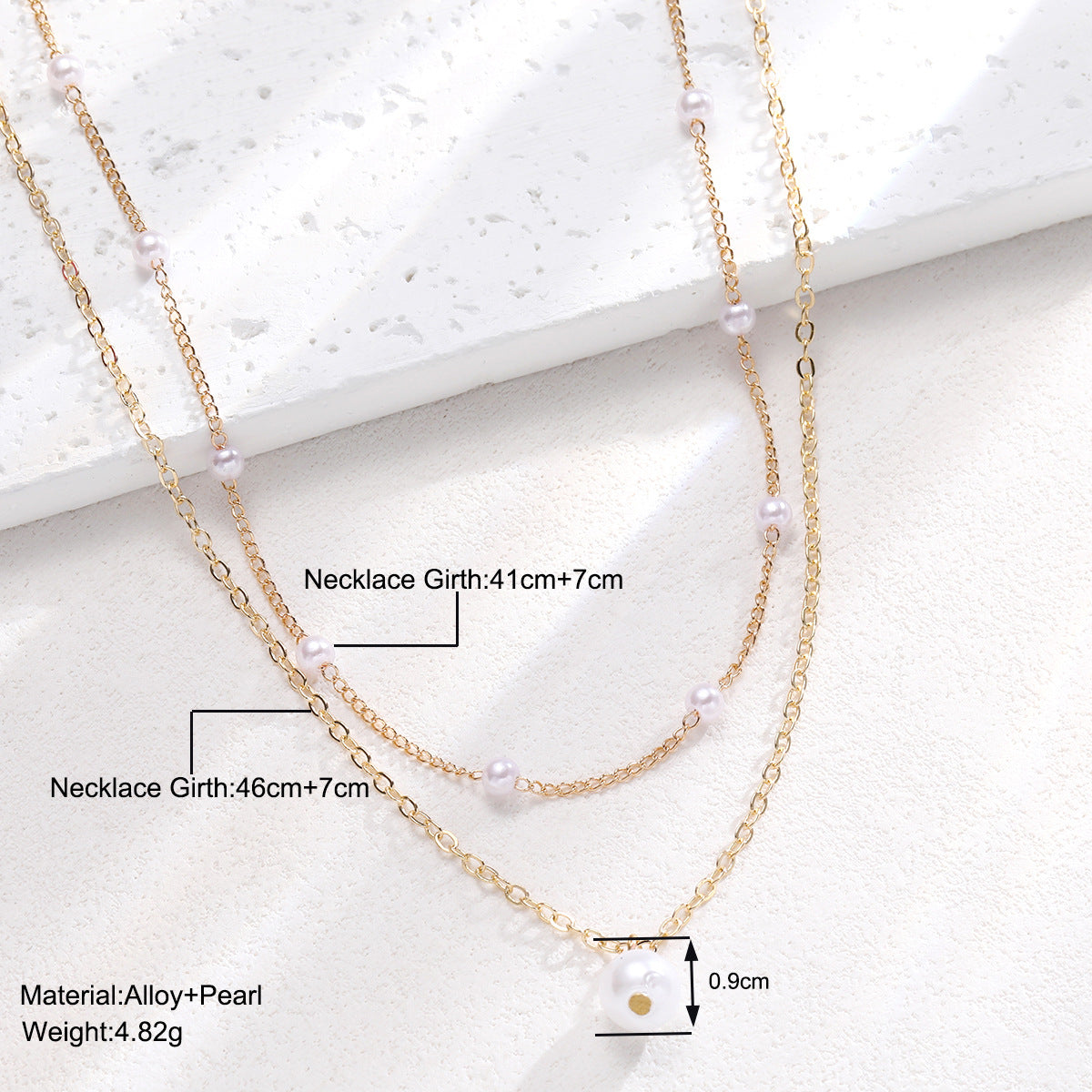 Baroque Pearl Double Layer Necklace