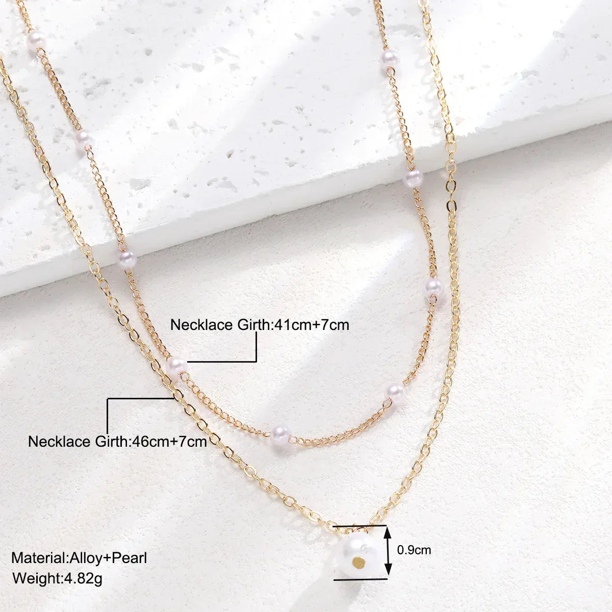 Baroque Pearl Double Layer Necklace - Viexta