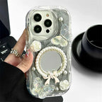 Epoxy Mirror Flower Butterfly iPhone Case - Viexta