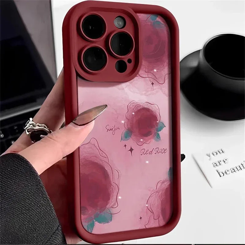 Blooming Rose Silicone iPhone Case - Viexta