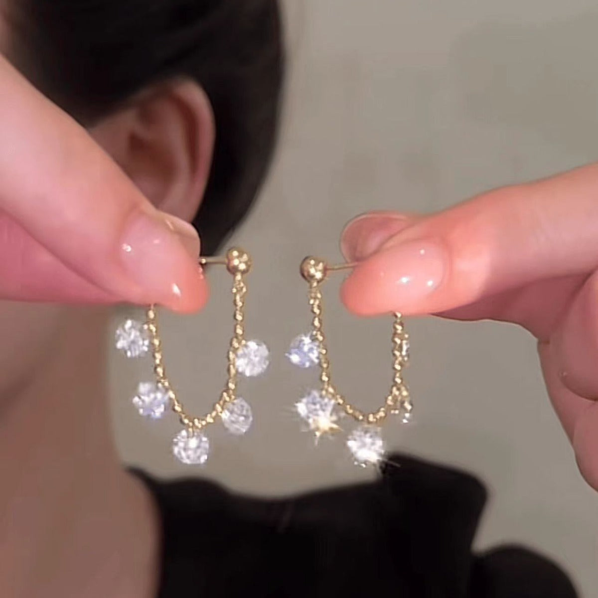 925-silver-needle-shiny-diamond-tassel-earrings