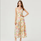 Flower Cutout Embroidered Dress