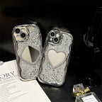 Heart Shape Mirror Sequins iPhone Case