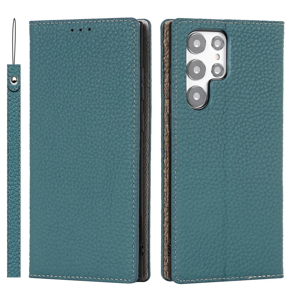 Litchi Leather Samsung Phone Case - Viexta