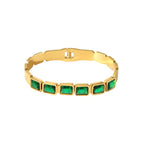 18K Gold Inlaid Zircon Bracelet