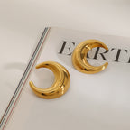 Titanium Steel Moon Studs