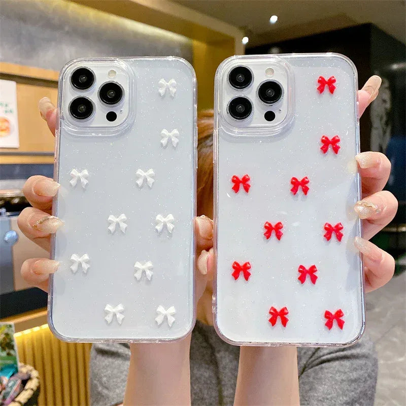 Epoxy Glitter Bow iPhone Case - Viexta