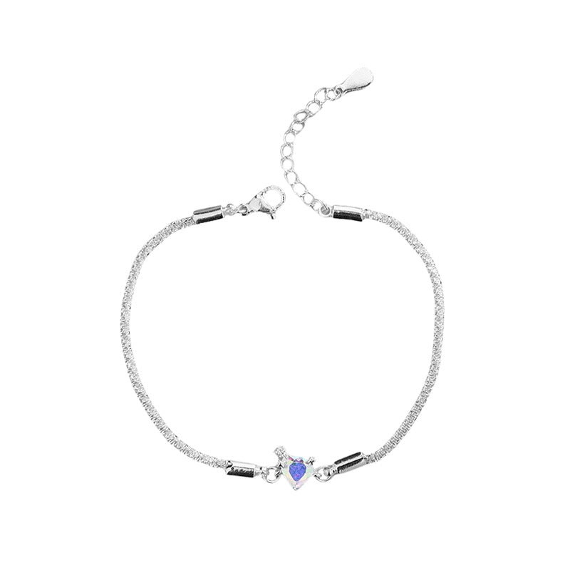 S925 Starry Moonstone Pentagram Bracelet