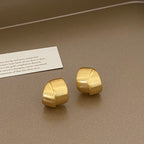 Brushed Metal Stud Earrings