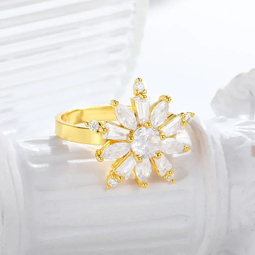 micro-inlaid-zircon-adjustable-flower-ring - Viexta