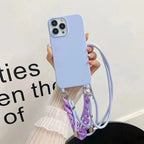 Candy Color Chain Lanyard Soft Lanyard iPhone Case - Viexta