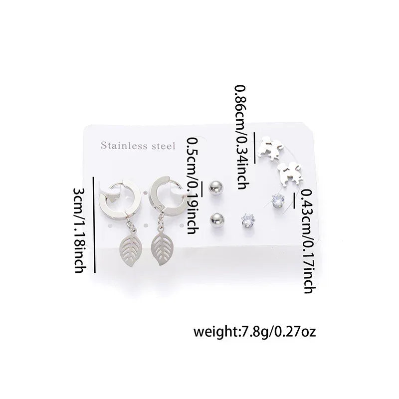 Titanium Steel Earrings Set - Viexta