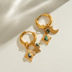 Stainless Steel Star Moon Ear Clip