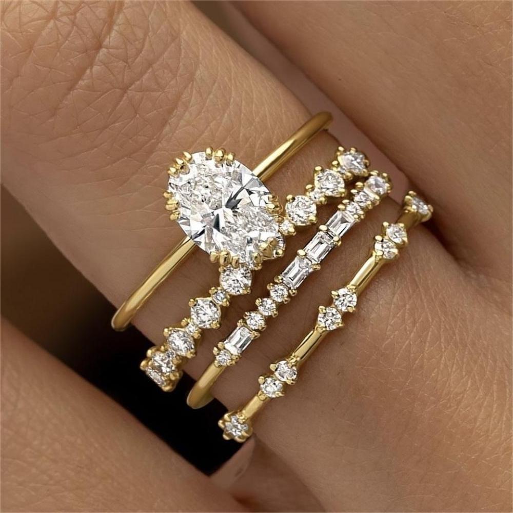 14k Four-piece Ring Set