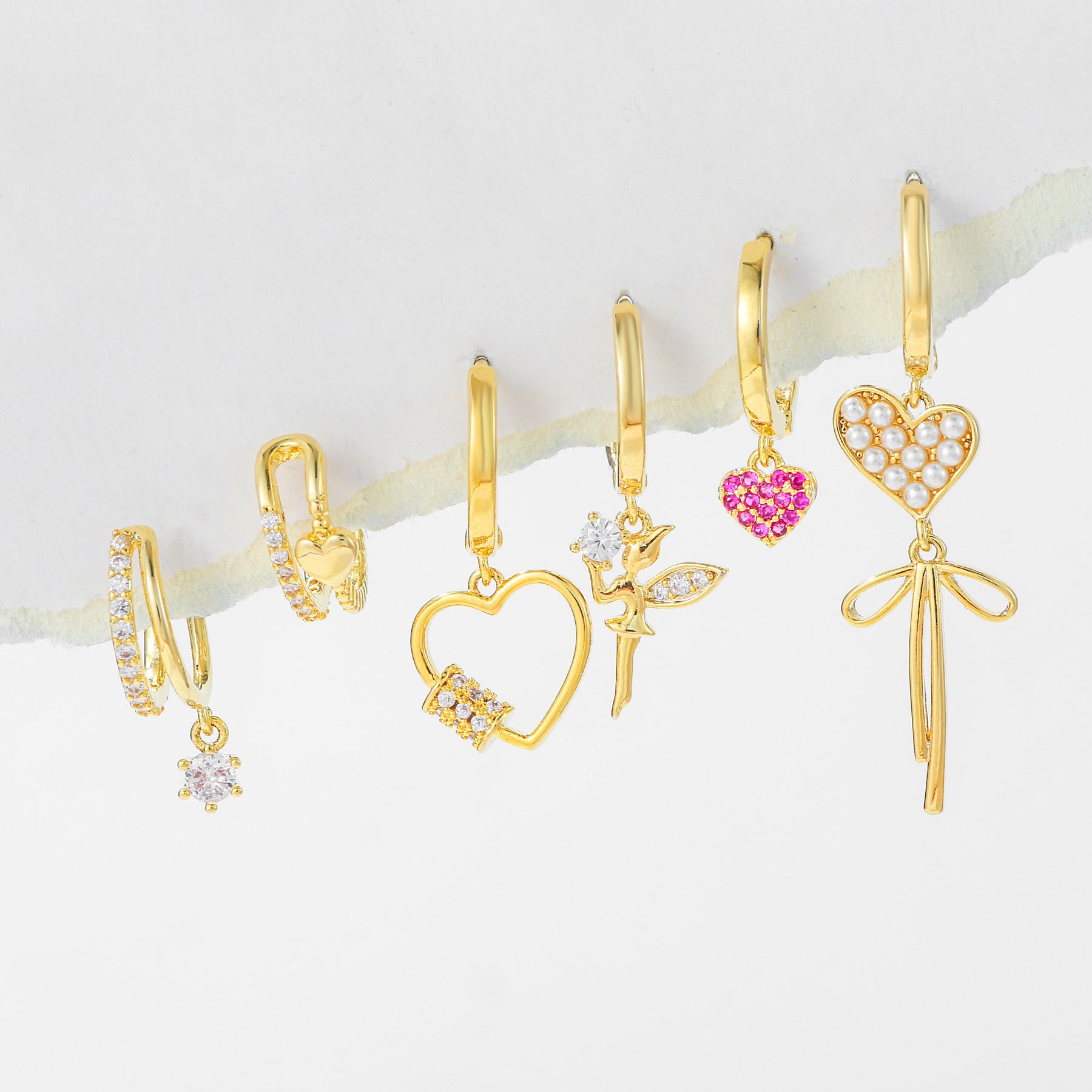 6piece Asymmetric Tassel Ear Clip