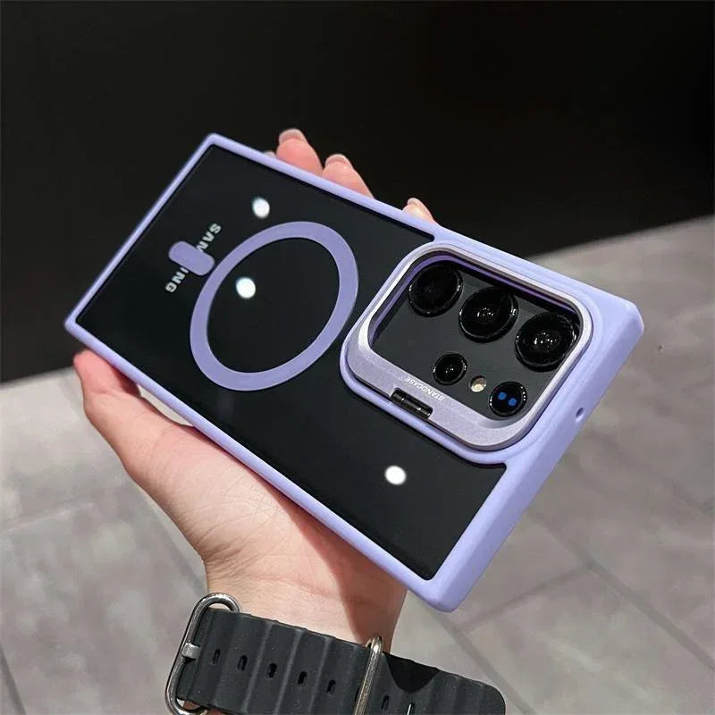 Magnetic Lens Metal Bracket Samsung Phone Case - Viexta