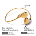 Minar Hip Hop Irregular Water Drop Twist Cuff Bracelet - Viexta